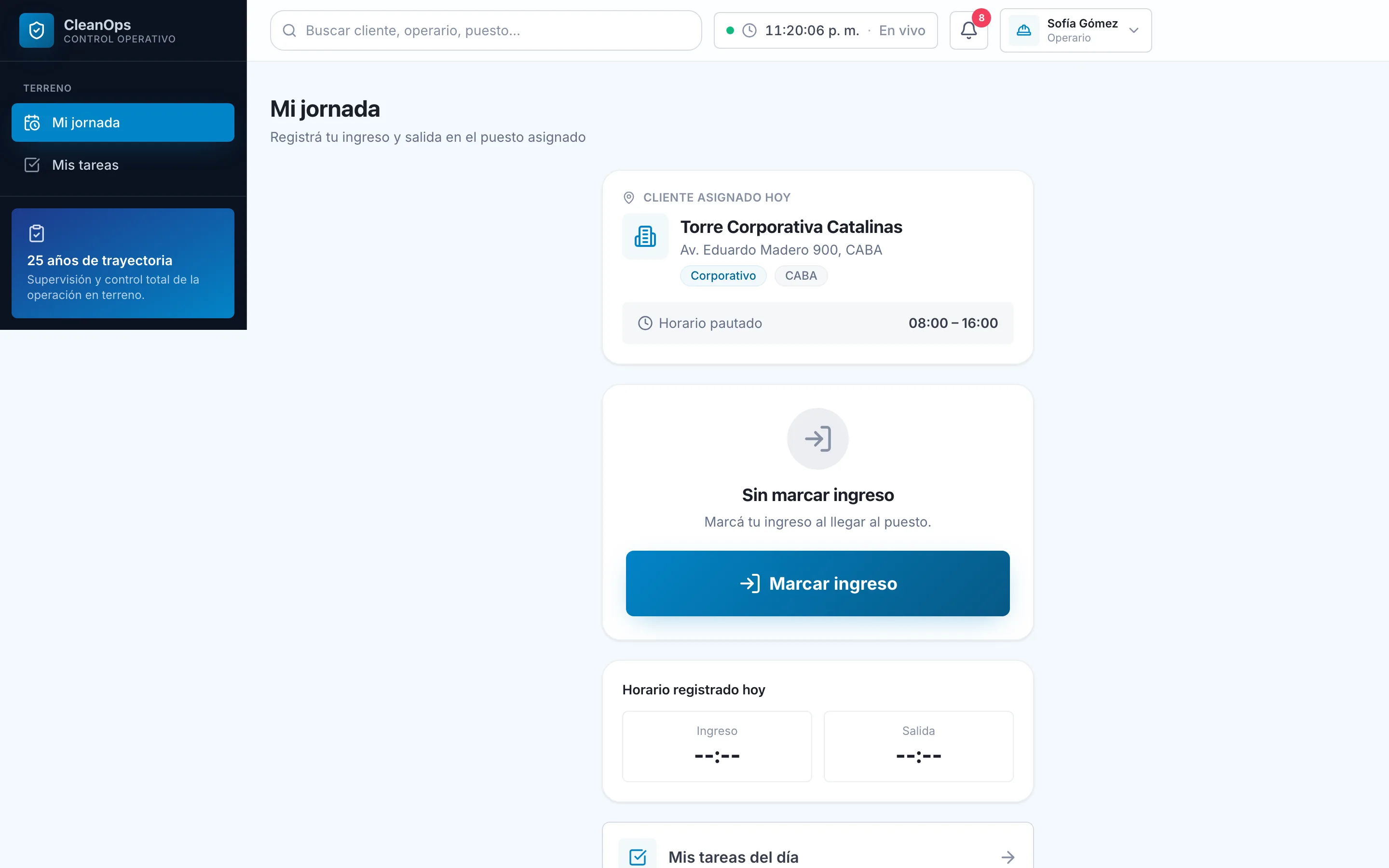 CleanOps — Mi jornada